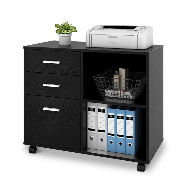 Filing Cabinet : 32'' Wide 3 -Drawer Mobile Lateral File Cabinet
