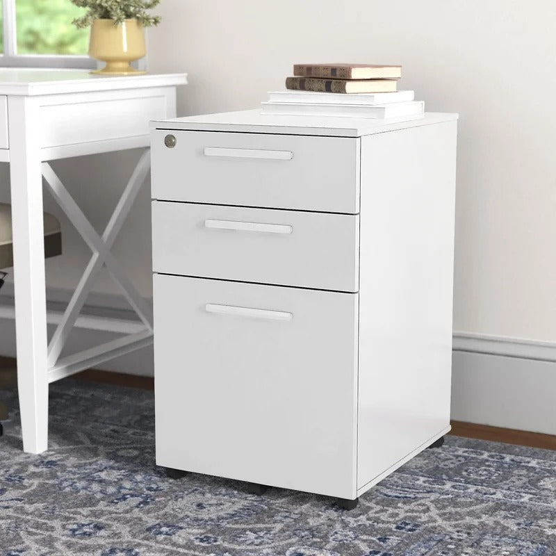 Filing Cabinet : Carry 3-Drawer Mobile Vertical File Cabinet