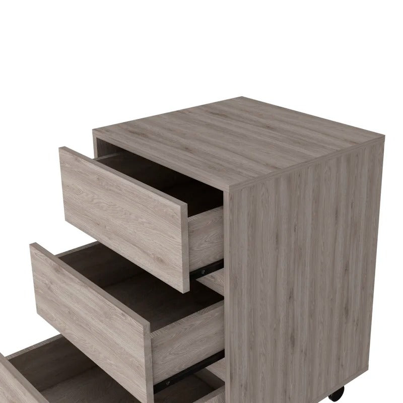 File Cabinets : Dina 3-Drawer Mobile Vertical Filling Cabinet