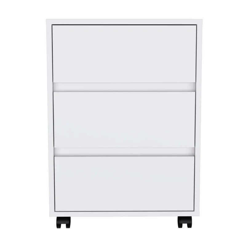 File Cabinets : Dina 3-Drawer Mobile Vertical Filling Cabinet