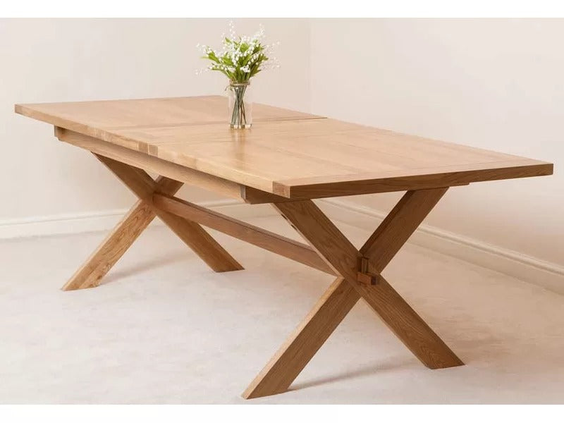 8 Seater Dining Set: Finest Extendable Solid Oak Dining Set
