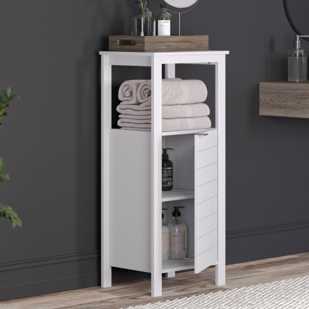 Floor Cabinets: 1 Door Bathroom Floor Cabinet