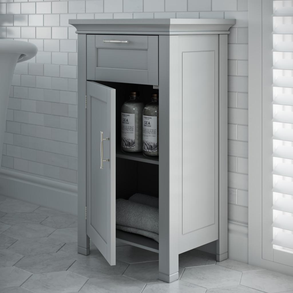 Floor Cabinets: 1 Door Bathroom Floor Cabinet