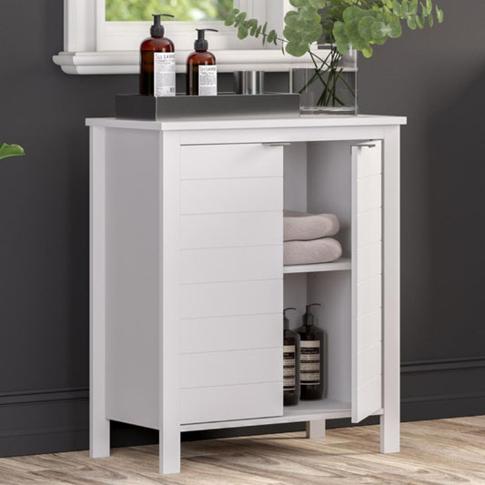 Floor Cabinets: 2 Door Bathroom Floor Cabinet