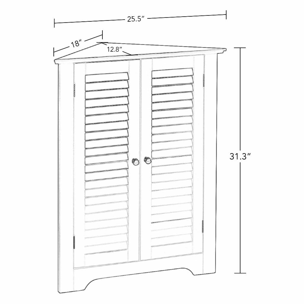Floor Cabinets: 3-Shelf Corner Cabinet
