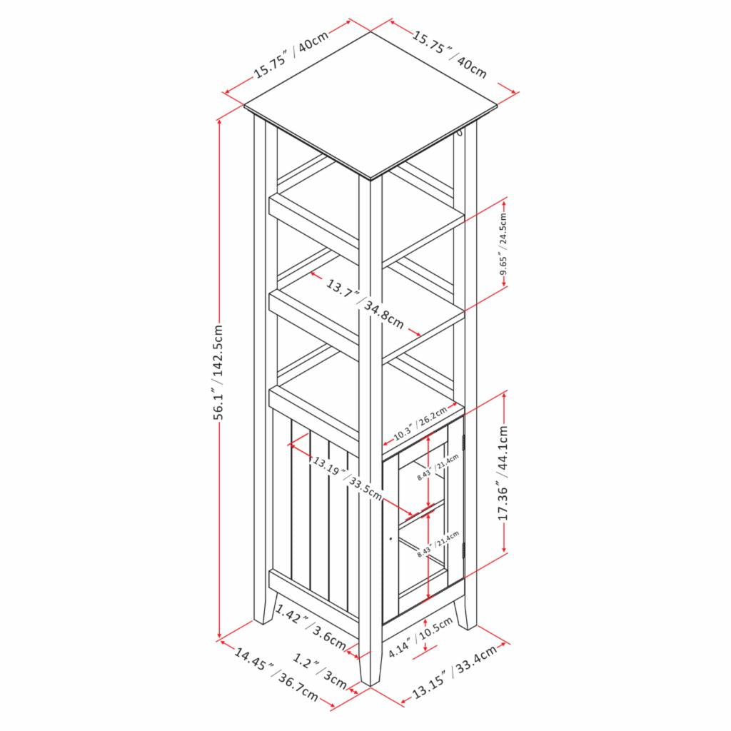 Floor Cabinets: 56.1 in. Bathroom Floor Cabinet