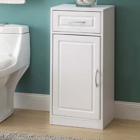 Floor Cabinets White Bathroom Base Cabinet with One Door-1