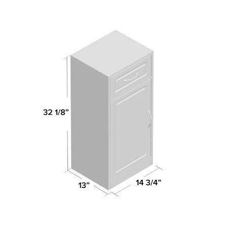 Floor Cabinets White Bathroom Base Cabinet with One Door-1