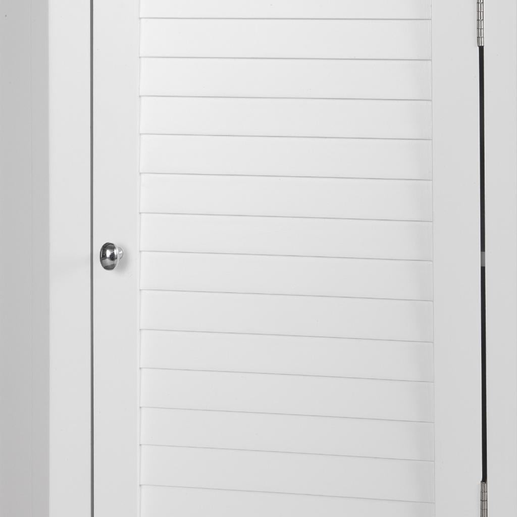 Floor Cabinets: White Corner Floor Cabinet with 1 Shutter Door