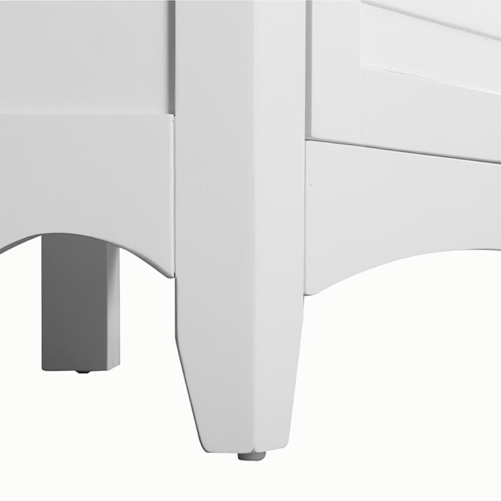 Floor Cabinets: White Corner Floor Cabinet with 1 Shutter Door