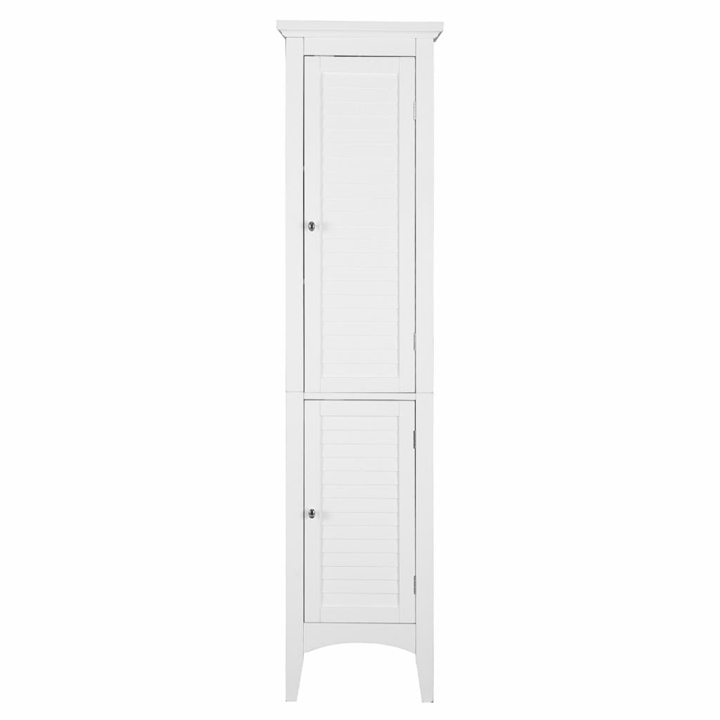 Floor Cabinets: White Tower with 2 Shutter Doors