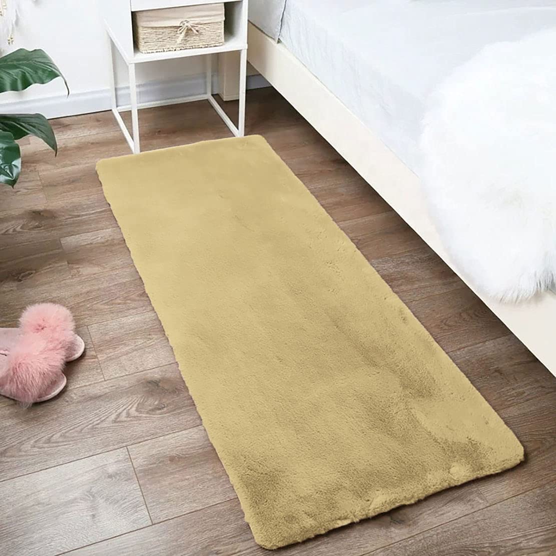 Floor Mats: Bathroom Door Foot Carpets Anti Skid Water Absorbent Easy Machine Washable Rug for Entrance | Kitchen Floor | 60 X 90 Cm | Beige | Pack of 1