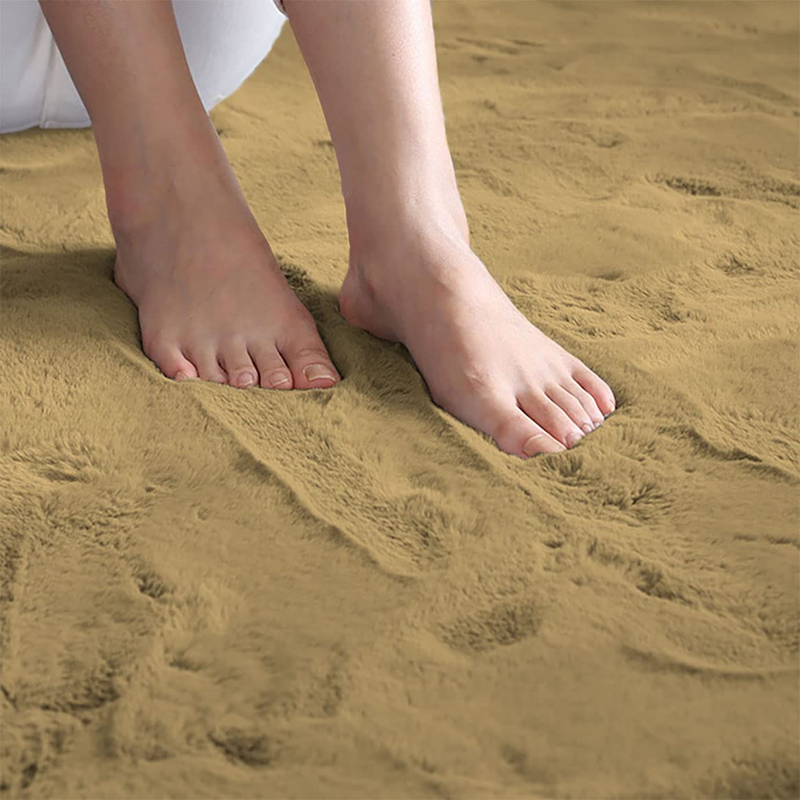 Floor Mats: Bathroom Door Foot Carpets Anti Skid Water Absorbent Easy Machine Washable Rug for Entrance | Kitchen Floor | 60 X 90 Cm | Beige | Pack of 1