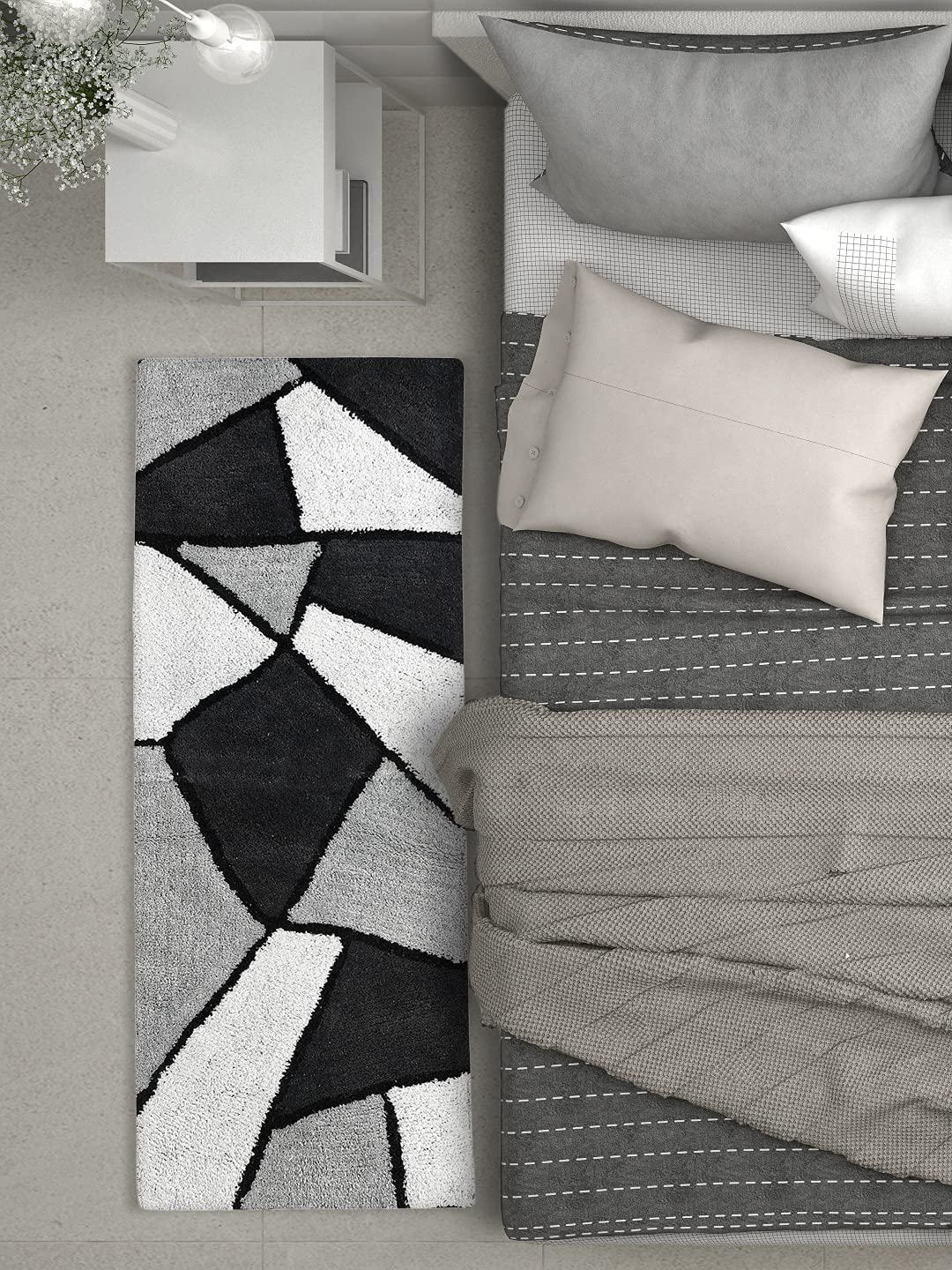 Floor Mats: Carpets Rug for Bedroom,20 " X 48",Cotton Rug for Living Room,Bedside Rug for Kids Room