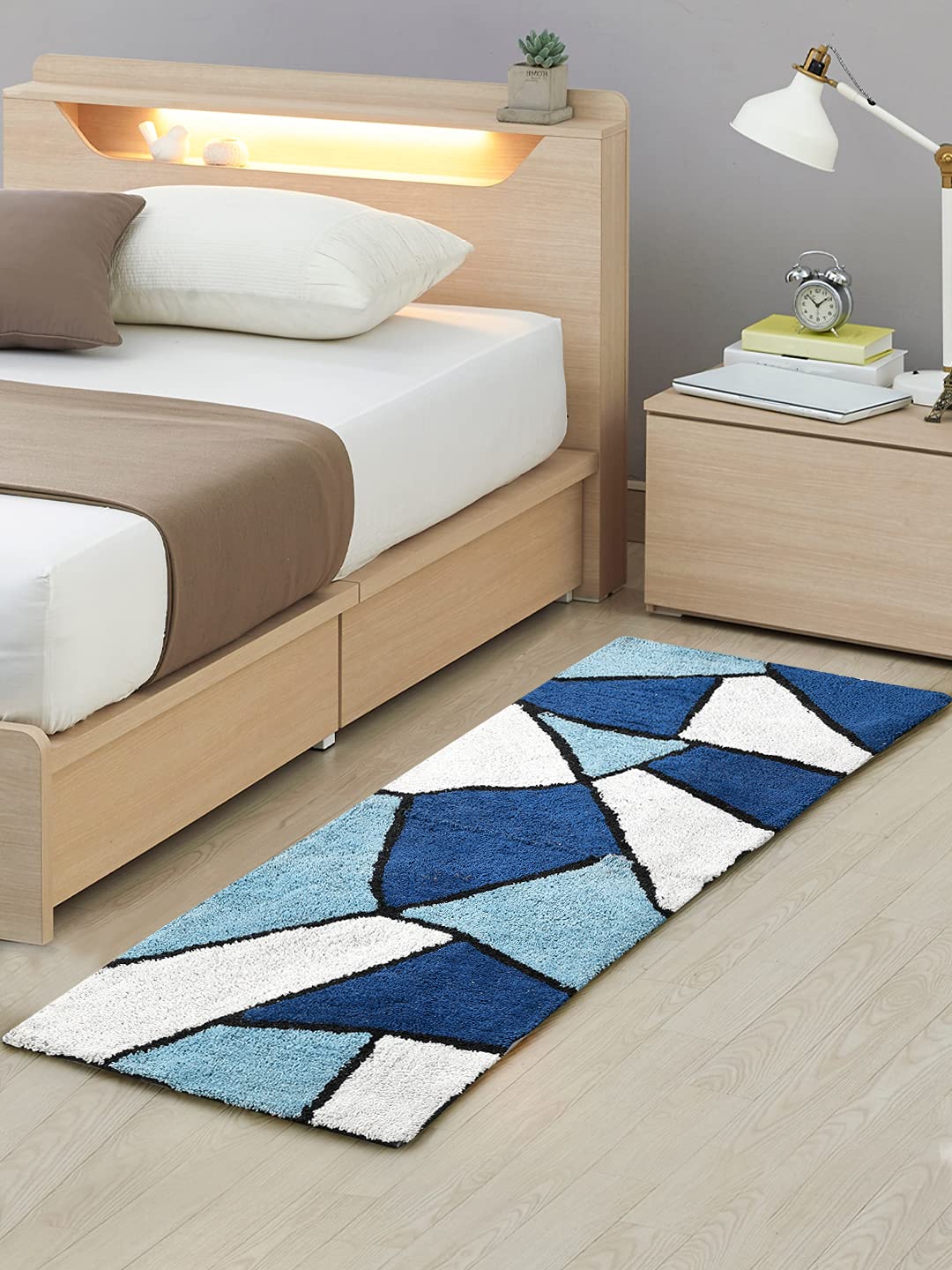 Floor Mats: Carpets Rug for Bedroom,20 " X 48",Cotton Rug for Living Room,Bedside Rug for Kids Room
