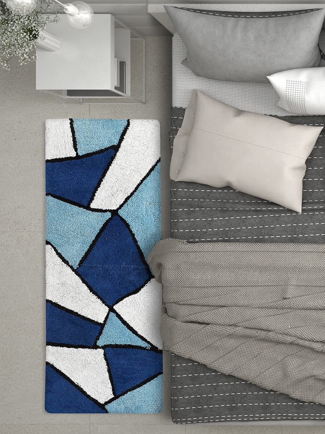 Floor Mats: Carpets Rug for Bedroom,20 " X 48",Cotton Rug for Living Room,Bedside Rug for Kids Room