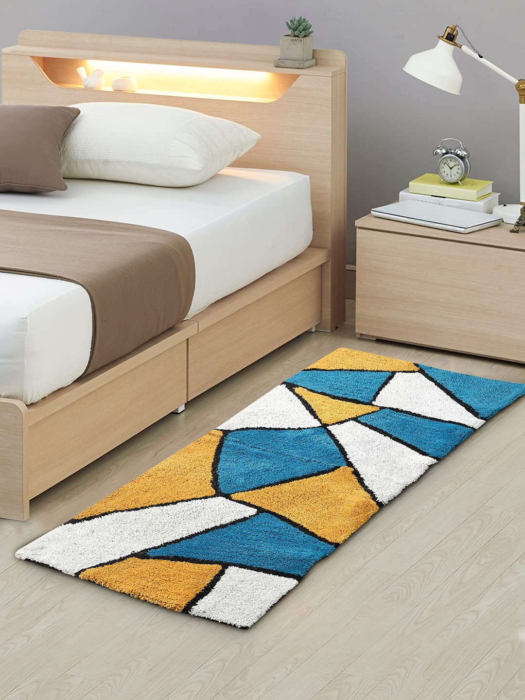 Floor Mats: Carpets Rug for Bedroom,20 " X 48",Cotton Rug for Living Room,Bedside Rug for Kids Room
