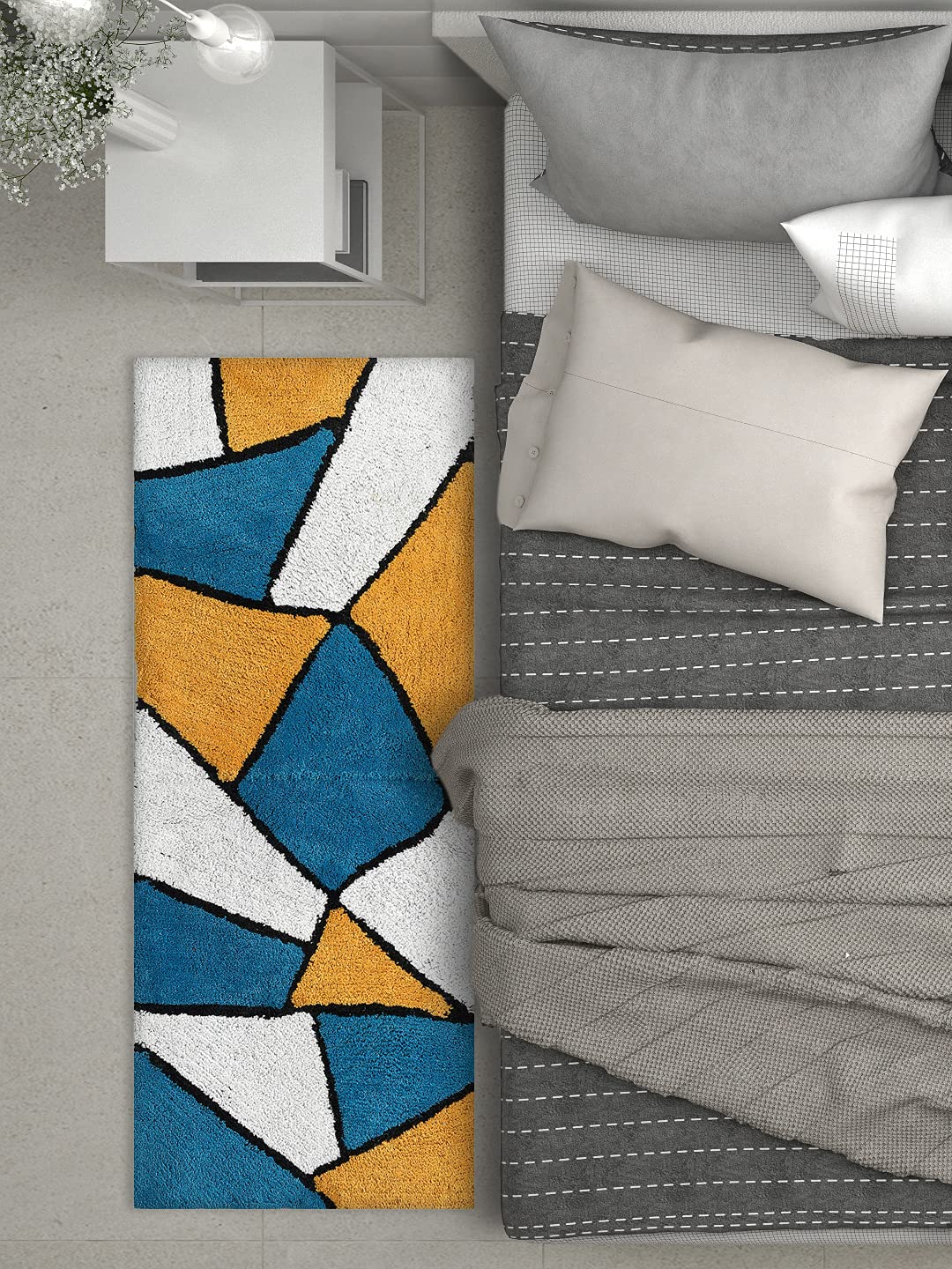 Floor Mats: Carpets Rug for Bedroom,20 " X 48",Cotton Rug for Living Room,Bedside Rug for Kids Room