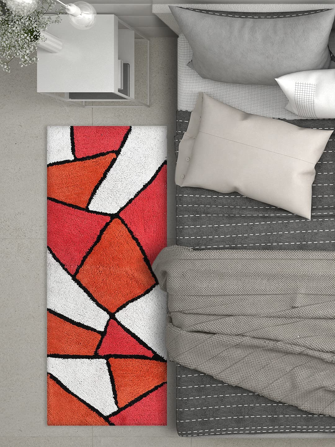 Floor Mats: Carpets Rug for Bedroom,20 " X 48",Cotton Rug for Living Room,Bedside Rug for Kids Room
