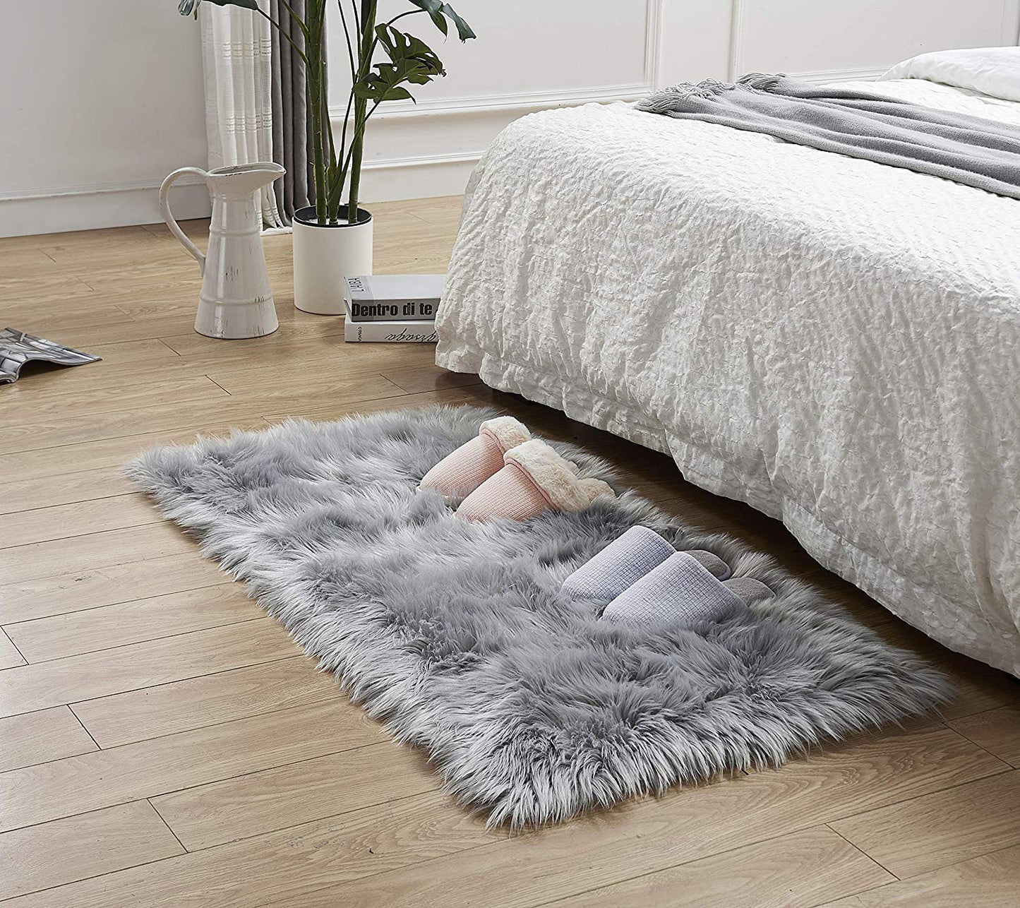 Floor Mats: Carpet for Living Room, Bedroom, Office Area, for Kids Room Grey