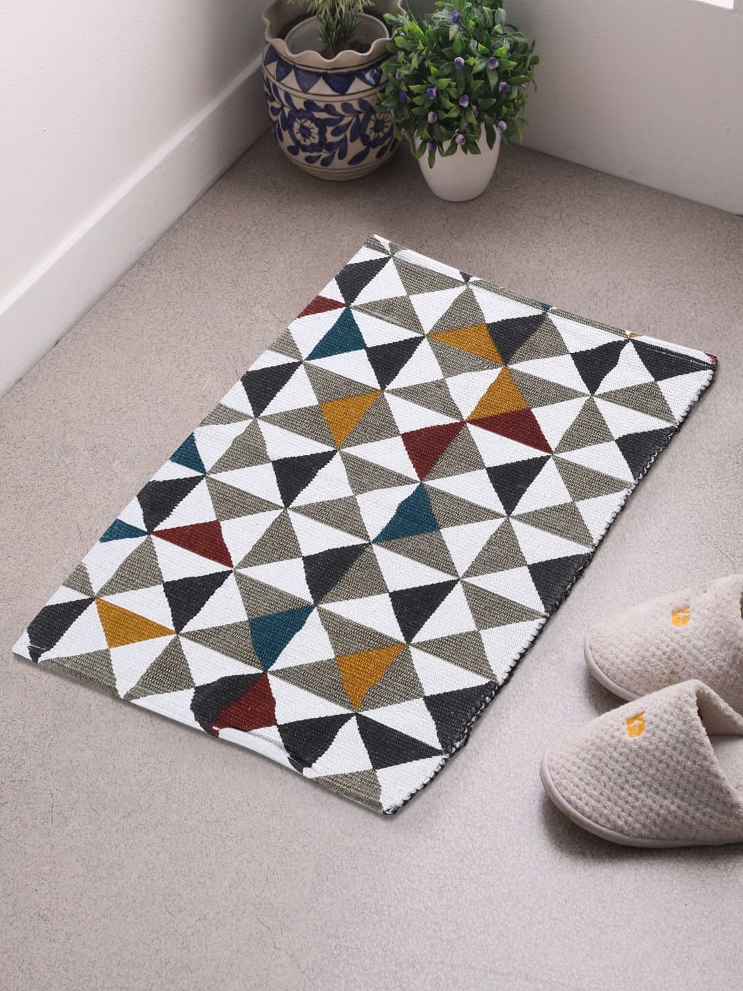 Floor Mats: Cotton Printed Rug (50X80 CM)