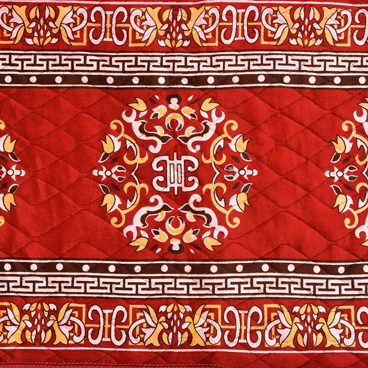 Floor Mats: Floor Rug, Pack of 1 Velvet Asan, Gold