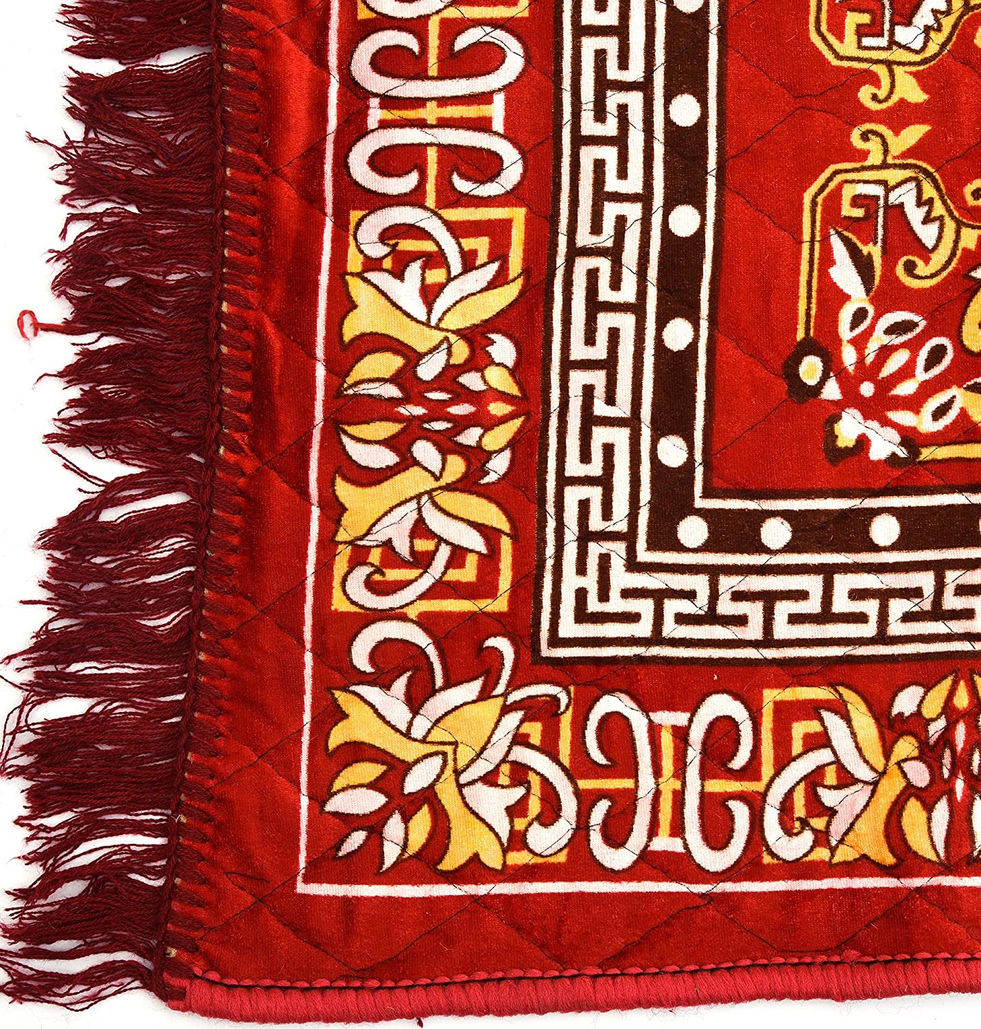 Floor Mats: Floor Rug, Pack of 1 Velvet Asan, Gold