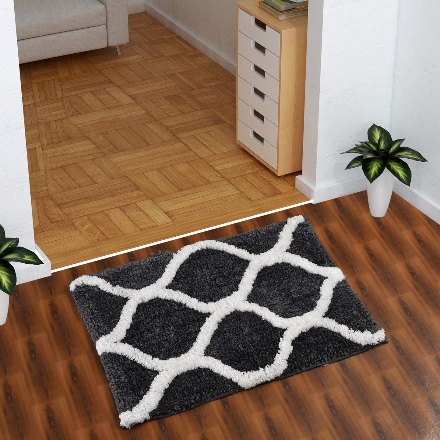 Floor Mats: Glorious Super Soft Microfiber Designer Anti Slip Bathmat