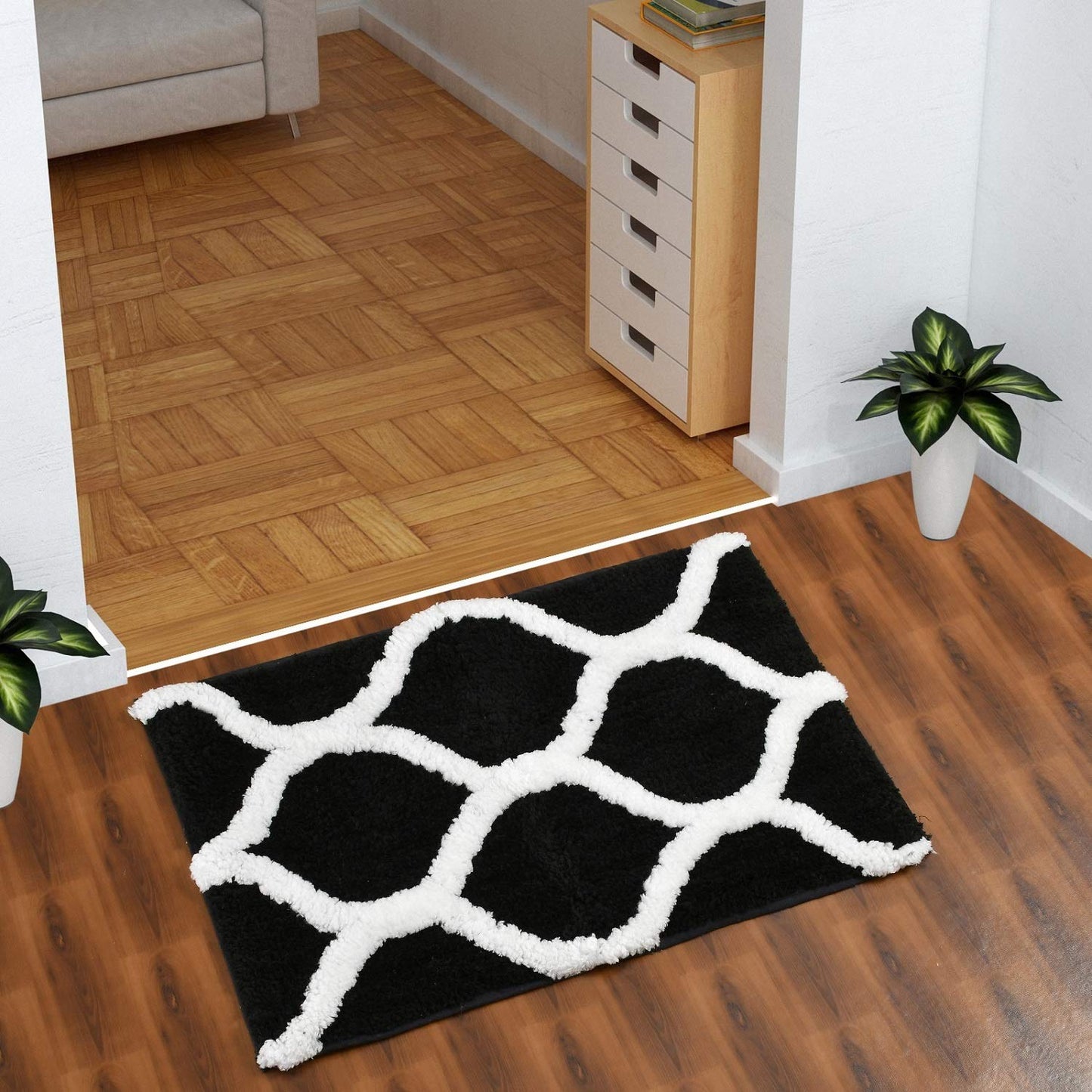Floor Mats: Glorious Super Soft Microfiber Designer Anti Slip Bathmat