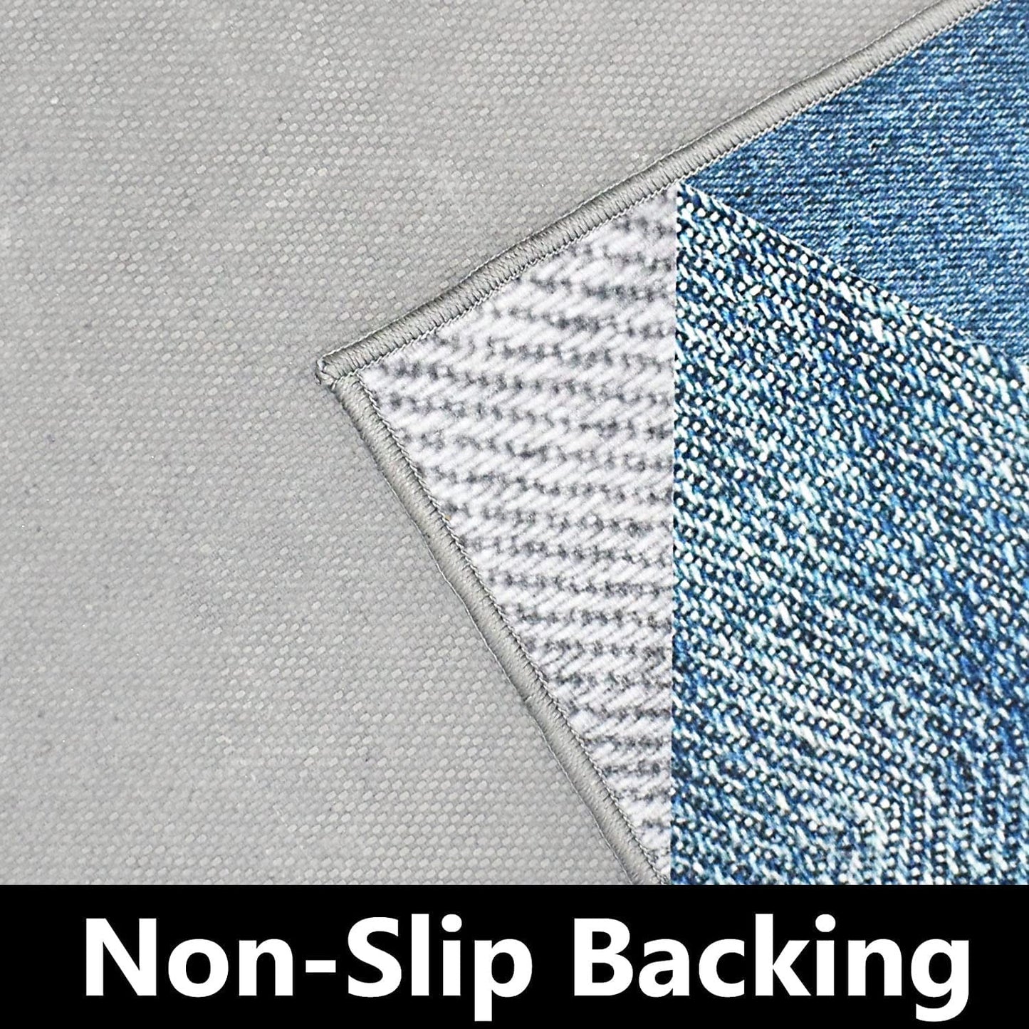 Floor Mats: Home 3D Printed American Bedside Runner Carpet Anti Skid for Home/ Kitchen /Kitchen/Living Area/Office Entrance