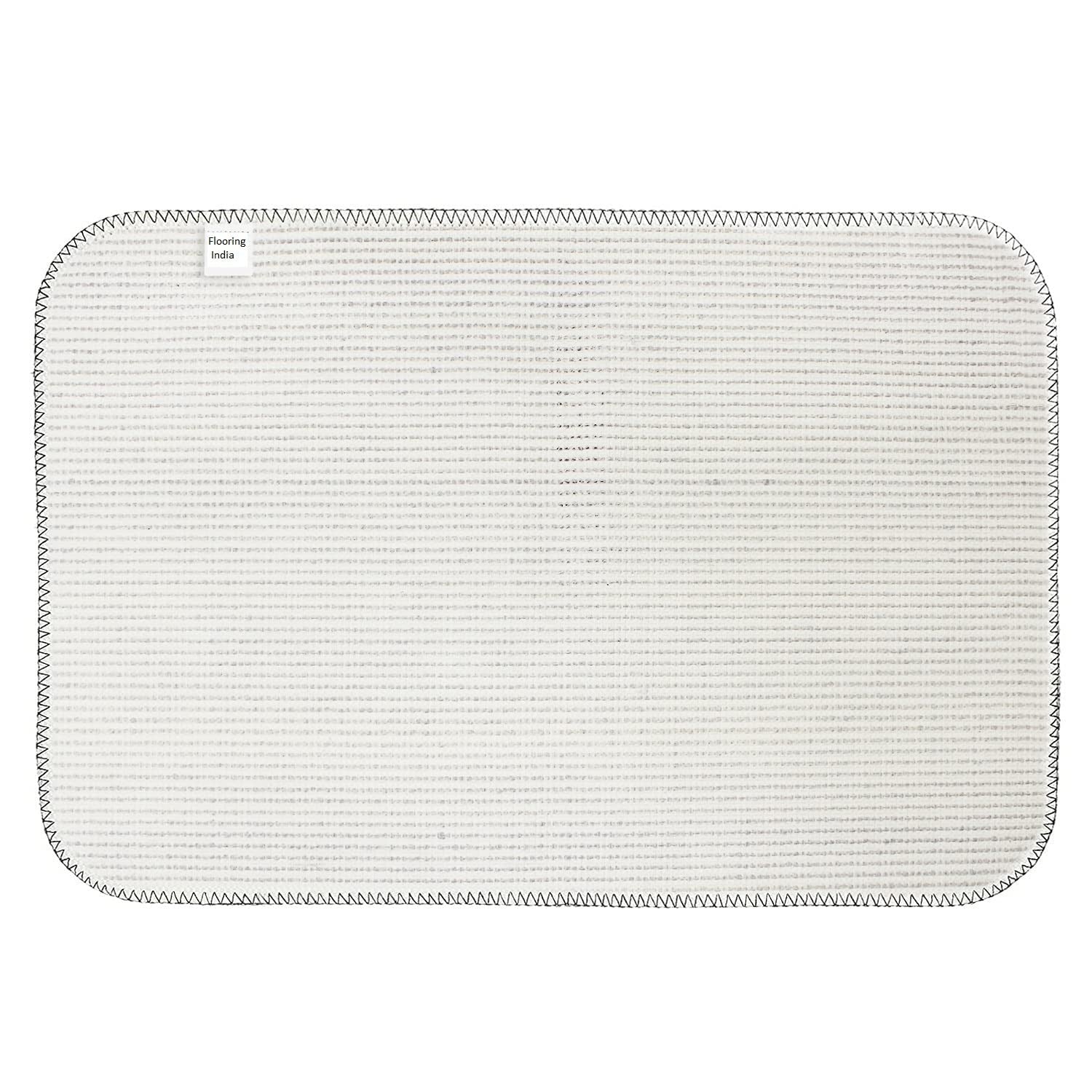 Floor Mats: India Microfiber Solid Anti-Skid Water Absorbent Washable Carpets (Grey, 2'' x 6'')