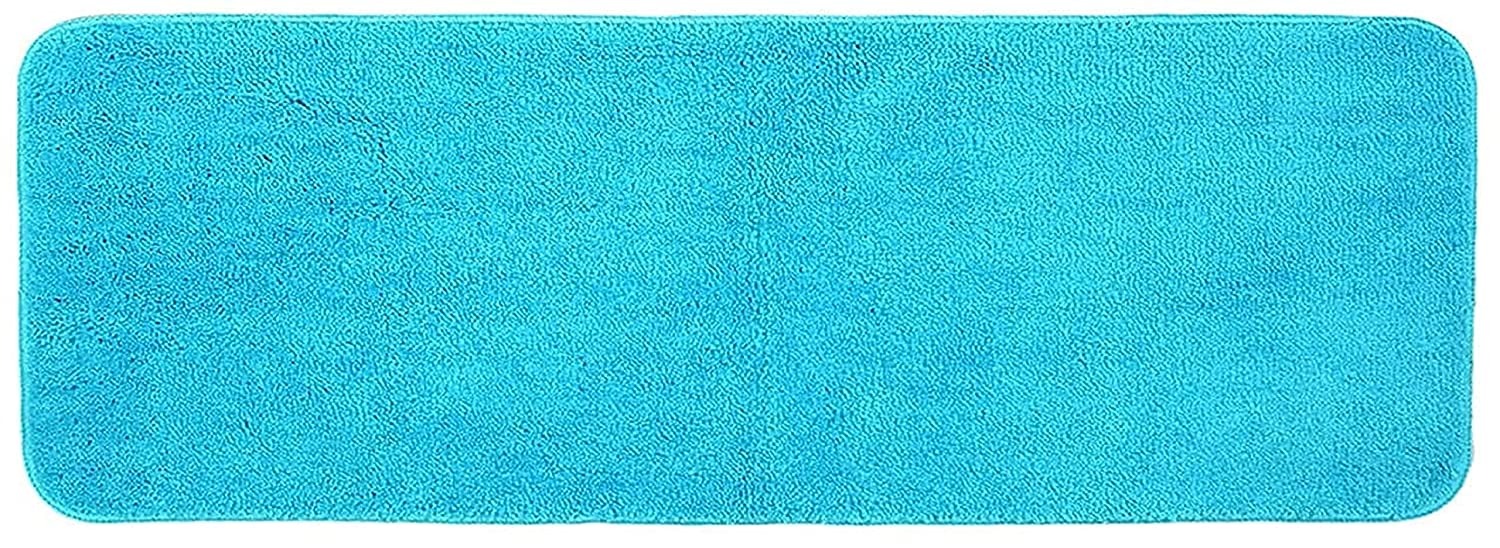 Floor Mats: India Super Soft Solid Mat and Runner with Anti Skid Backing,Colour Black Set of 2 (40 x 120 & 40 x 60 cm)