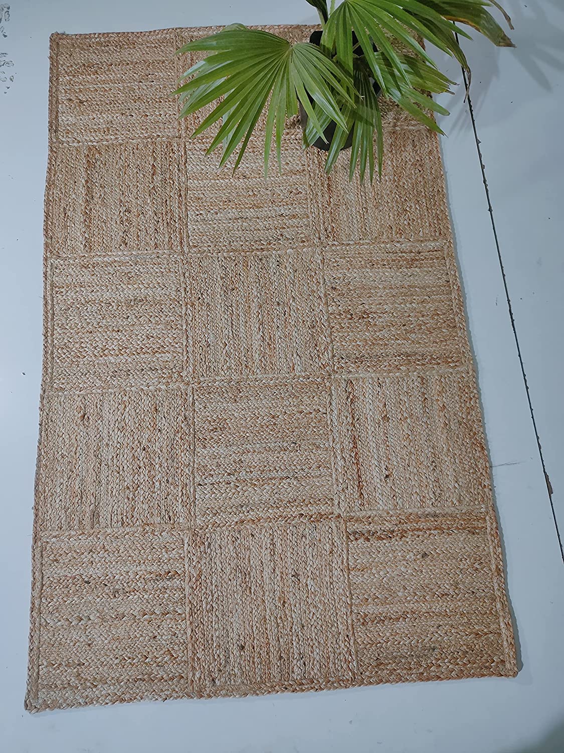 Floor Mats: Jute Braided Natural Carpets Hand Woven & Reversible for Living Room