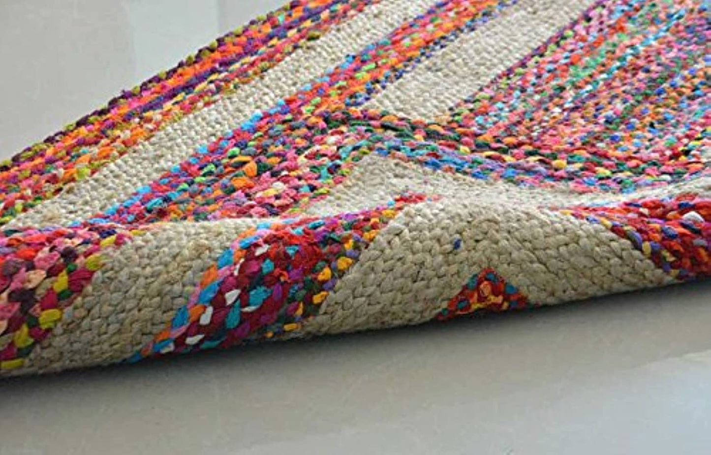 Floor Mats: Jute Braided Natural Carpets Hand Woven & Reversible for Living Room