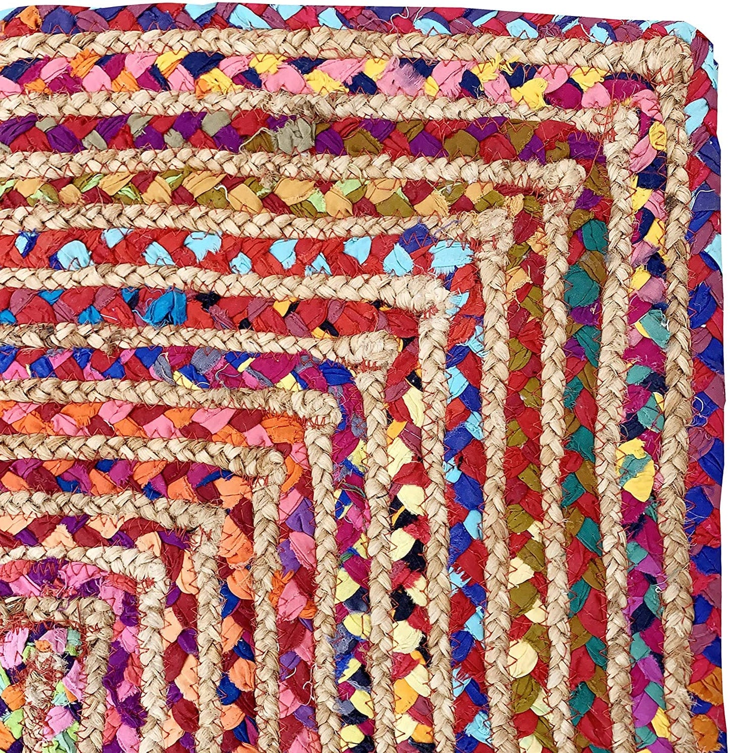 Floor Mats: Jute Braided Natural Carpets Hand Woven & Reversible for Living Room