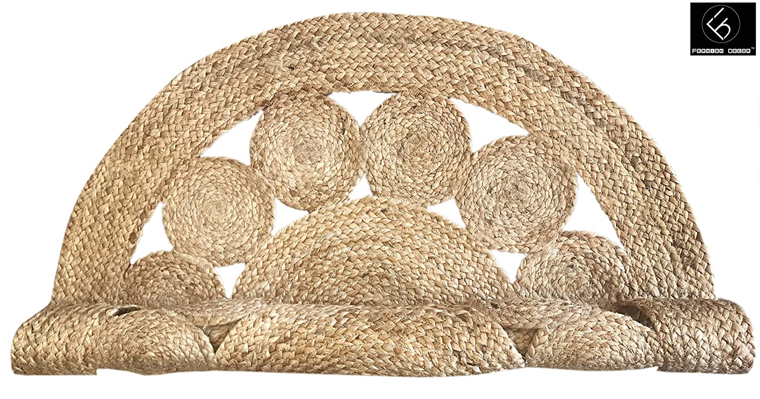 Floor Mats: Jute Round Rug (Beige, 3 Feet, 1 Piece)