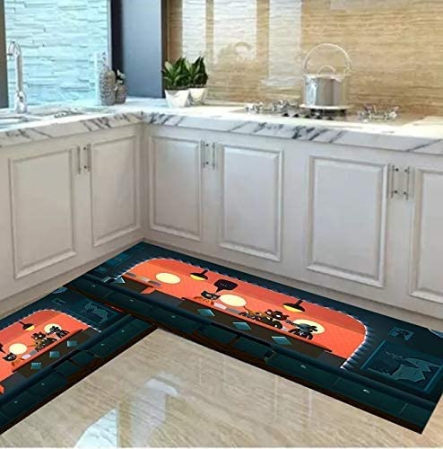 Floor Mats: Rectangular Floor Mat and Runner/Kitchen Mat (Pack of 2)