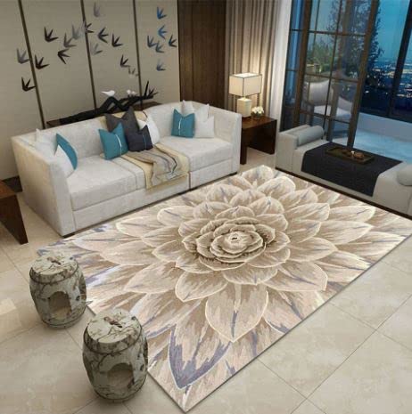 Carpets: Flower Printed Floor Mats Anti-Skid Washable Carpet