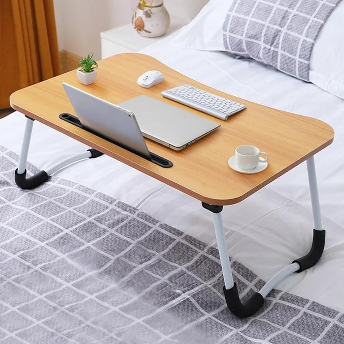 Folding Table: 24'' Circular Portable Folding Study Table Cum Laptop Table
