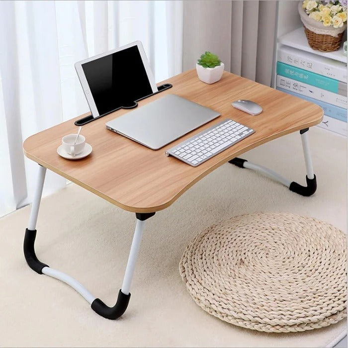 Folding Table: 24'' Circular Portable Folding Study Table Cum Laptop Table