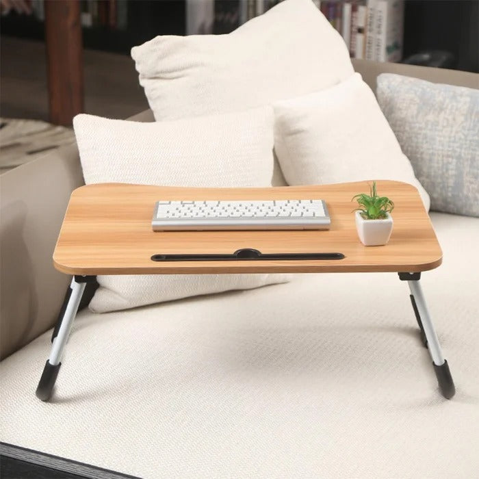 Folding Table: 24'' Circular Portable Folding Study Table Cum Laptop Table