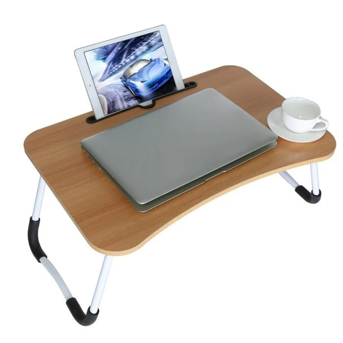 Folding Table: 24'' Circular Portable Folding Study Table Cum Laptop Table