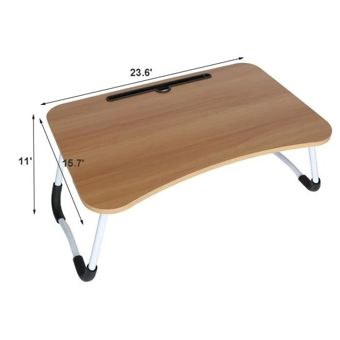 Folding Table: 24'' Circular Portable Folding Study Table Cum Laptop Table