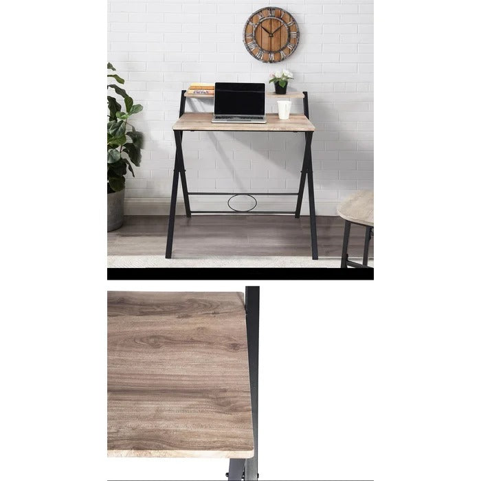Folding Table: Oak Finished Folding Study Table
