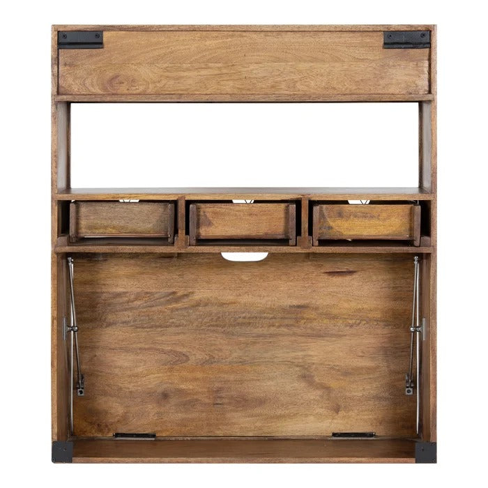 Folding Table: Solid Wood Floating Desk
