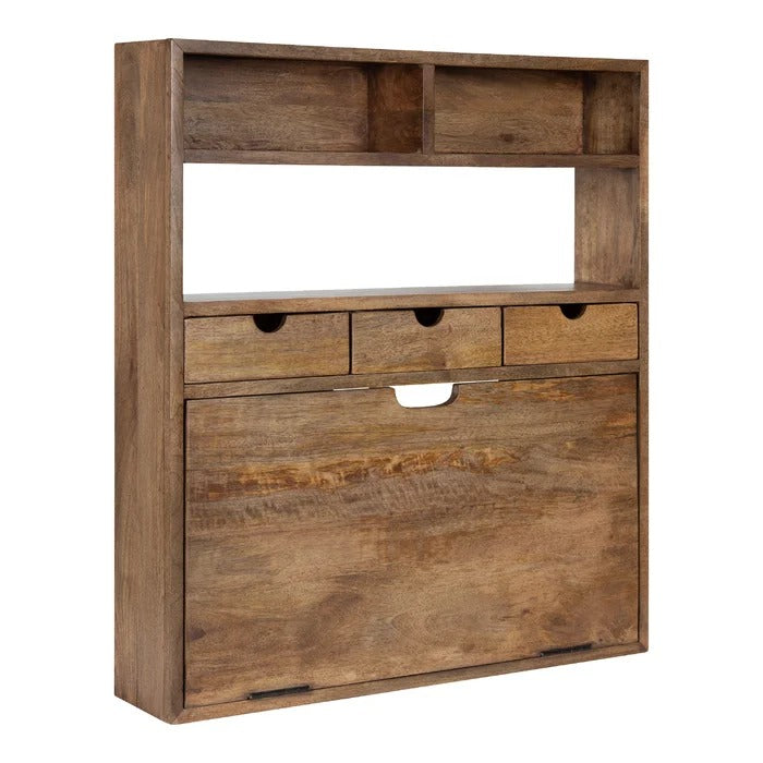 Folding Table: Solid Wood Floating Desk