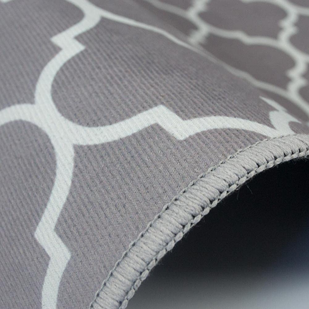 Foor Mats: Anti-Skid Look Soft Washable Multi Purpose Mat & Runner Set (18x54 & 17x26 Inches) Kitchen Combo Mat of 2 Pieces ((Desizn No 04, velvet soft nylon)