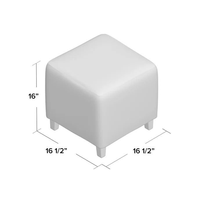 Foot Stool: 16.5'' Wide Square Cube Ottoman