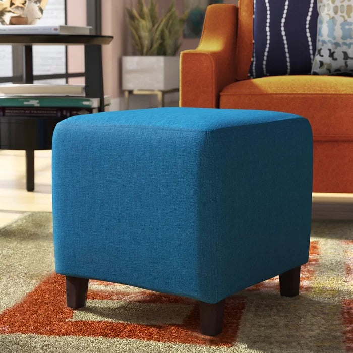 Foot Stool: 16.5'' Wide Square Cube Ottoman