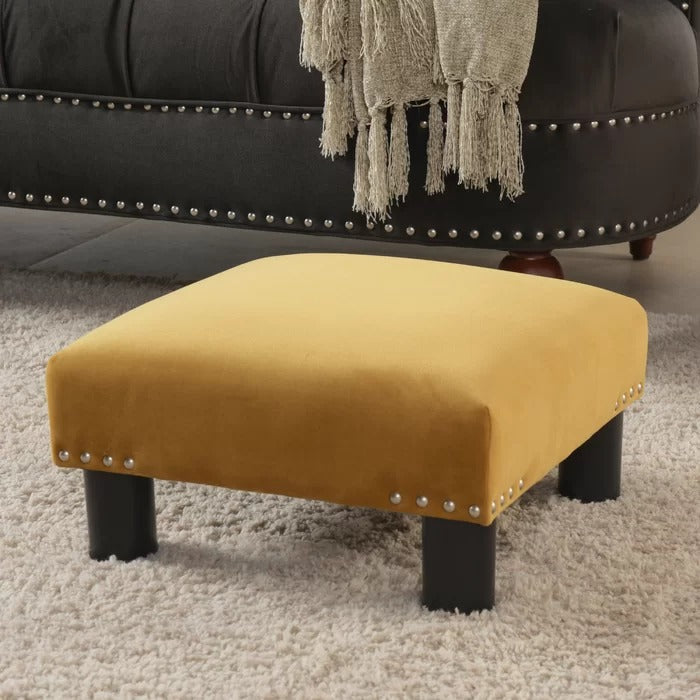 Foot Stool: 16'' Wide Square Footstool Ottoman